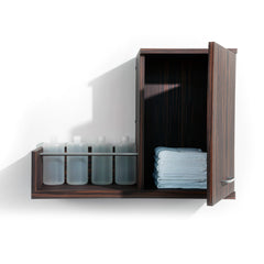 Double your back bar function with Next Door, a product dispense and towel cabinet. Perfect utility for your salon.