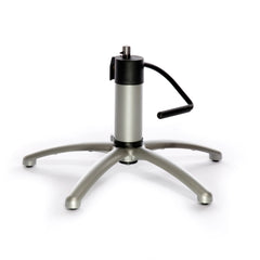 The 5-star base on the Model 3500 provides a contemporary look beneath any styling chair. The heavy-duty, 26-inch base and 3.5-inch pump body are constructed of heavy gauge steel to prevent bending. Shown in Silver